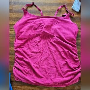 Beyond Yoga beyond the bump Spacedye Keep It Cool Maternity Top L pink